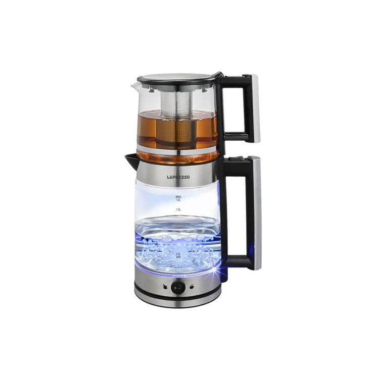 چای ساز لپرسو (اصل) با کتری شیشه ای Lepresso LPCFFM0020 Turkish Tea Glass Kettle