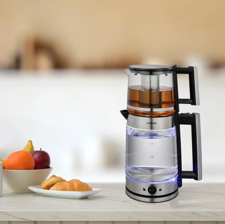 چای ساز لپرسو (اصل) با کتری شیشه ای Lepresso LPCFFM0020 Turkish Tea Glass Kettle