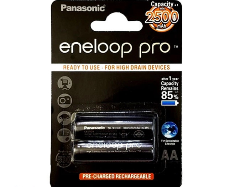 باتری قلمی (AA) قابل شارژ پاناسونیک مدل Eneloop Pro – بسته 2 عددی