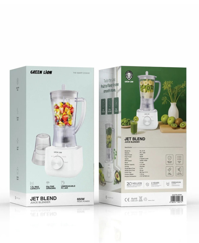 مخلوط کن قدرتمند گرین لاین مدل Jet Blend با توان 650 وات
