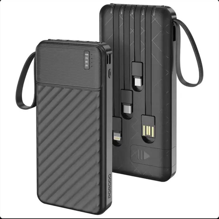 پاوربانک 10000 هزار 10 وات پیانو پرودو مدل Porodo Piano 10000mAh 10w PDPBJ33BK