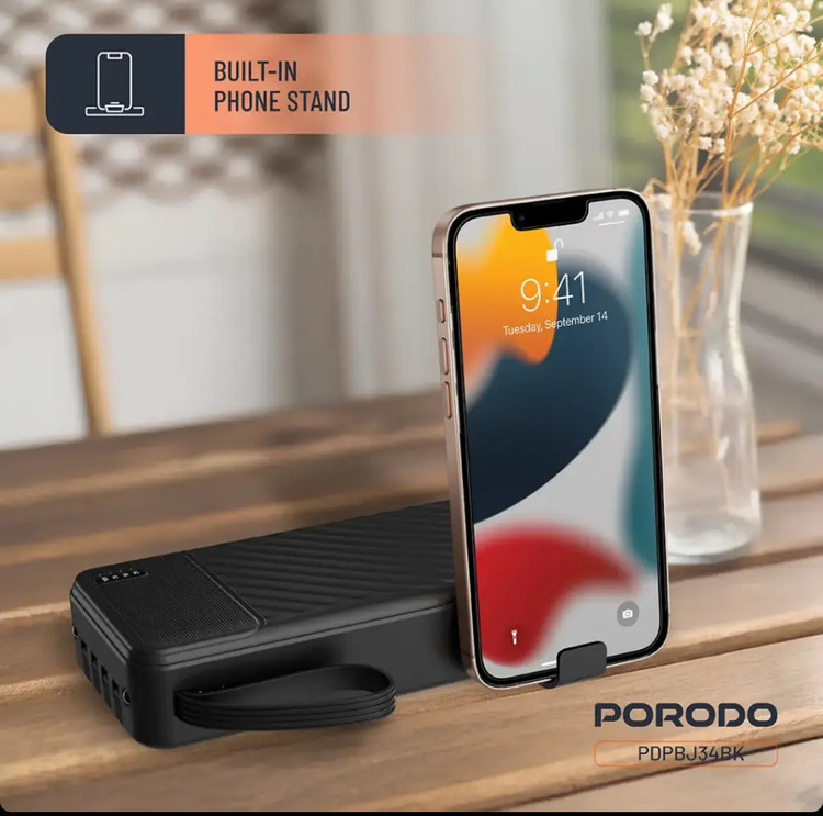 پاوربانک 20000 هزار 10 وات پیانو پرودو مدل Porodo Piano 20000mAh 10w PDPBJ34BK
