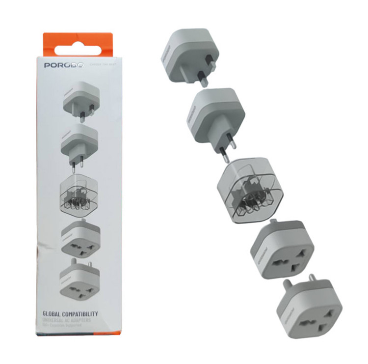پک تبدیل 4 در 1 پرودو Porodo 4-in-1 Adaptor UK Plug
