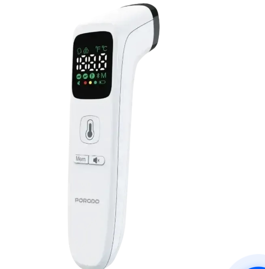 تب سنج دیجیتال پورودو مدل PDFCIR202WH | Porodo LiveOn – MULTI-MODE THERMOMETER LED Display