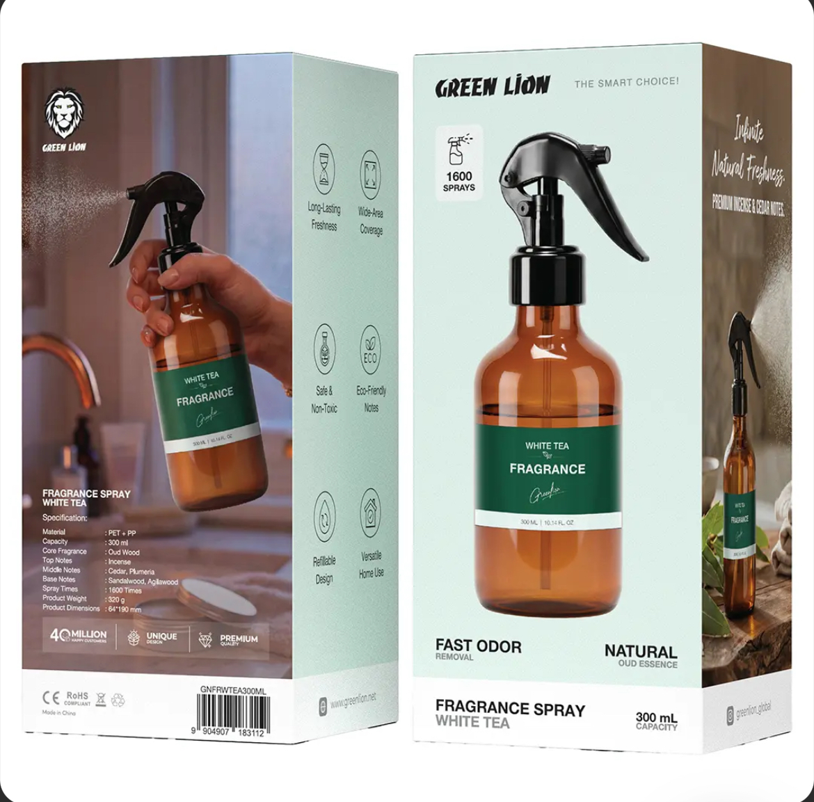 اسپری خوشبوکننده گرین لاین White Tea حجم 300 میلیلیتر مدل GNFRWTEA300ML